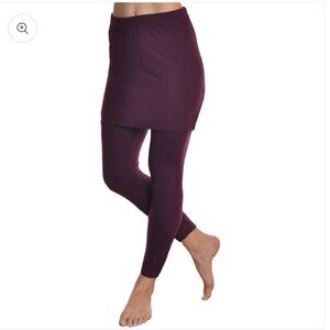 Angelina Purple High Waisted Cotton Comfort Skirted Leggings XS/S